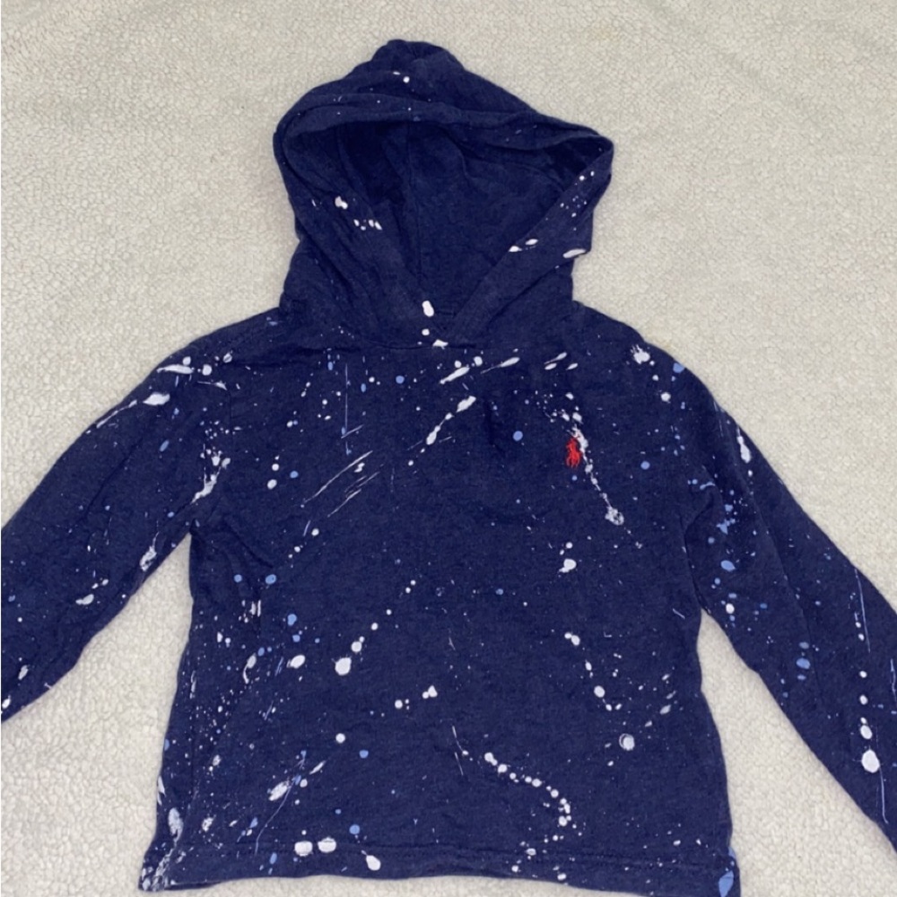 Hooded navy blue Ralph Lauren toddler long sleeve
